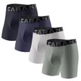 thumbnail image 1 of Mens Underwear Boxer Briefs 4 Pack Designed for Sports, 1 of 6