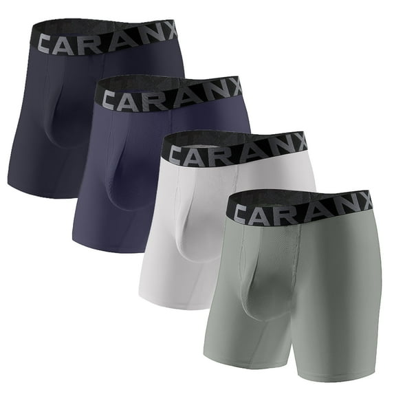 Mens Underwear Boxer Briefs 4 Pack Designed for Sports