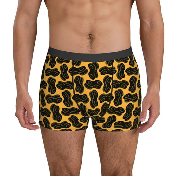 Mens Underwear Boxer Briefs - Bike chains Pattern black Comfort Breathable men's boxer briefs with Flex Waistband