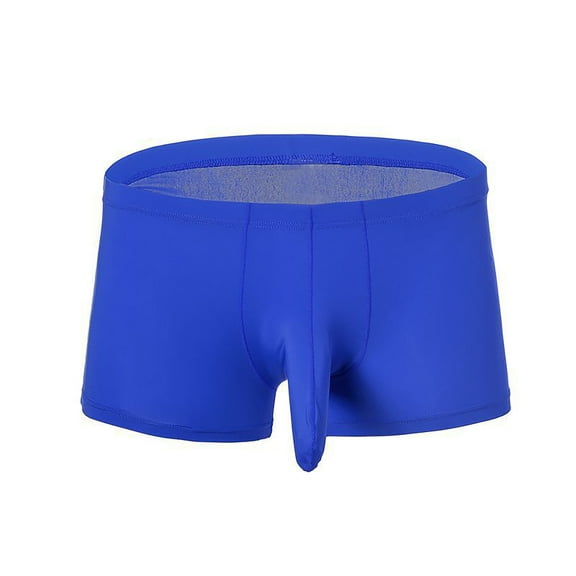 Mens Underwear Boxer Briefs Casual Stretchy Solid Color Breathable with Bulge-Pouch Mid Waisted Support Boxers