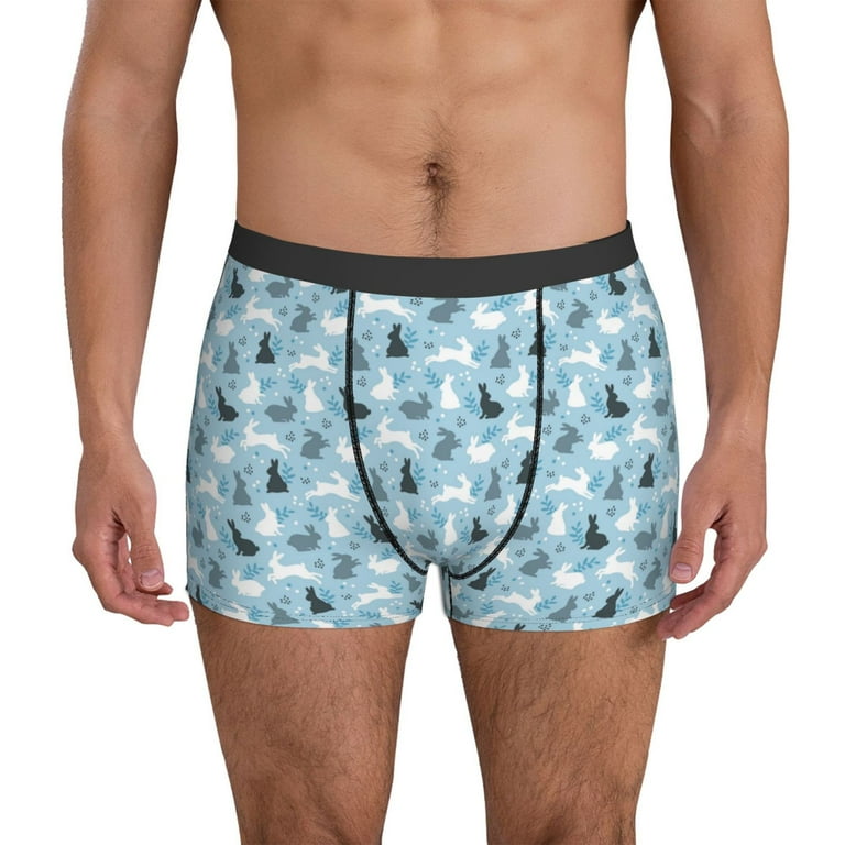 Mens Underwear Boxer Briefs Cute Cartoon Rabbit Funny Breathable Men s Boxer Briefs with Flex Waistband Walmart