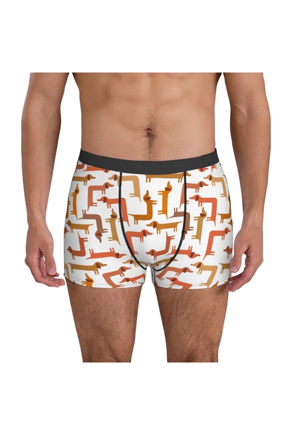 Mens Underwear Boxer Briefs - Dachshund Dog Puppy No.1063 Comfort Breathable men's boxer briefs with Flex Waistband