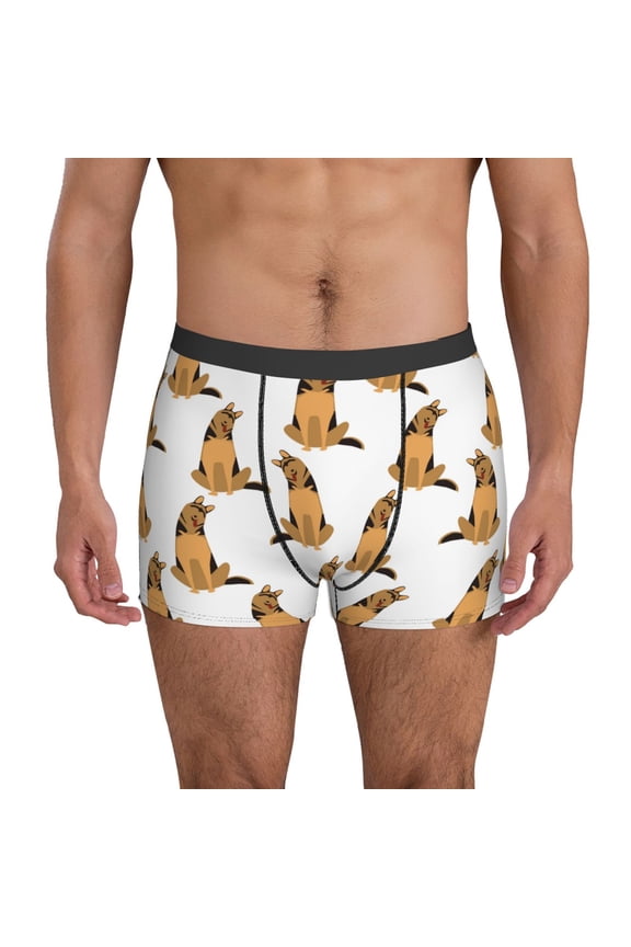 Mens Underwear Boxer Briefs - German Shepherd Dog No.1010 Comfort Breathable men's boxer briefs with Flex Waistband