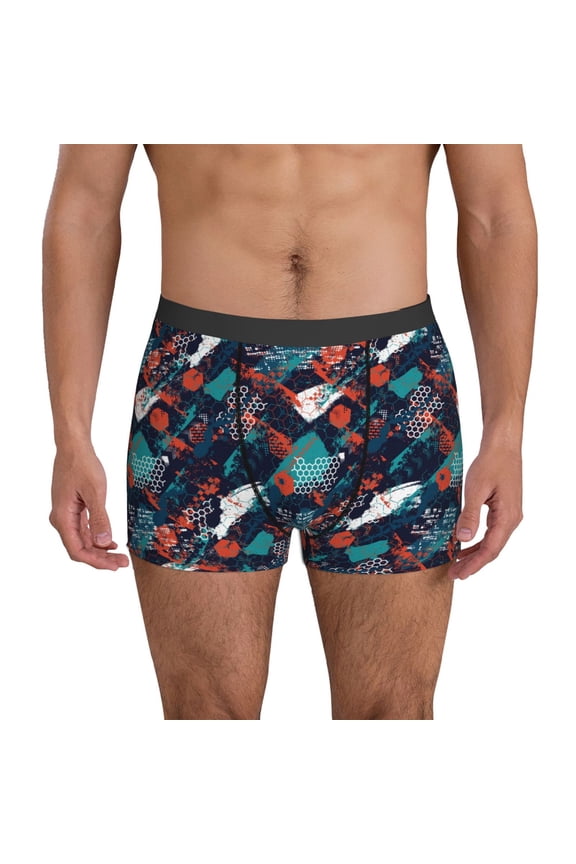 Mens Underwear Boxer Briefs - Graffiti_B Comfort Breathable men's boxer briefs with Flex Waistband