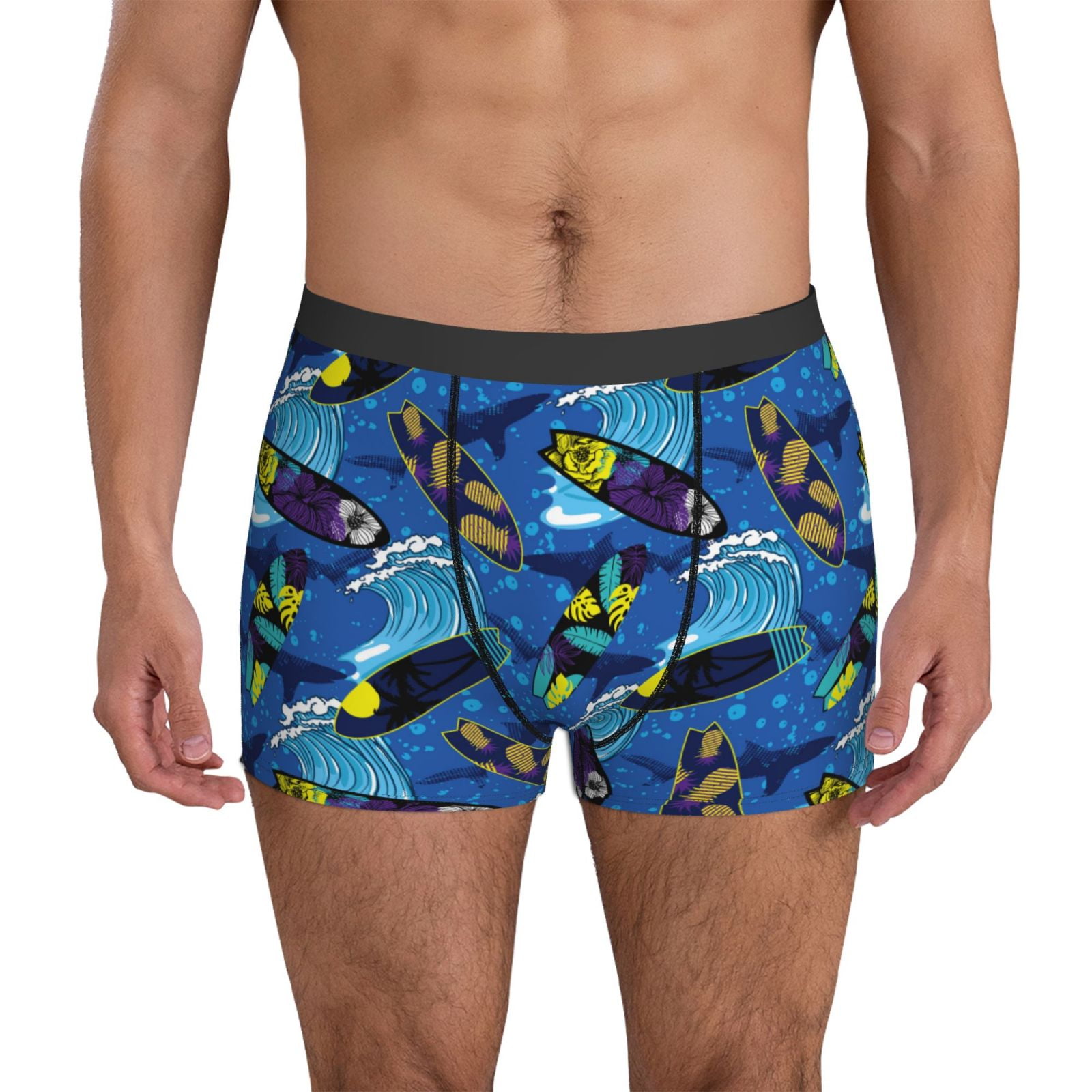 Mens Underwear Boxer Briefs - Hawaiian Style Flower Pineapple ...