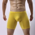 thumbnail image 1 of Mens Underwear Boxer Briefs Long Leg Low Waisted Lightweight Solid Color Stretchy Breathable Slim-Fit Boxers, 1 of 8