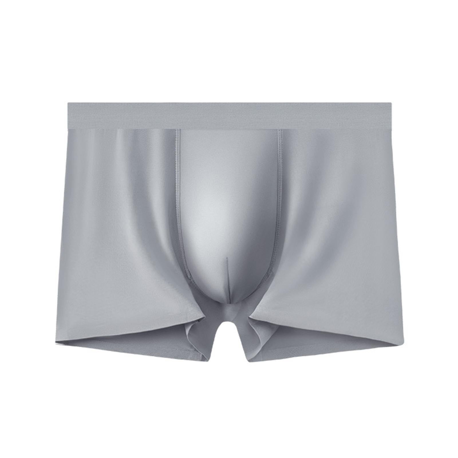 Mens Underwear Boxer Briefs Men's Ice Silk Pants Summer Traceless Flat