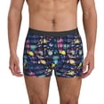 thumbnail image 1 of Mens Underwear Boxer Briefs - Sea Inhabitans and Herb Comfort Breathable men's boxer briefs with Flex Waistband, 1 of 7