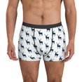 thumbnail image 1 of Mens Underwear Boxer Briefs - Simple Cute Deer Navy Blue Comfort Breathable men's boxer briefs with Flex Waistband, 1 of 7