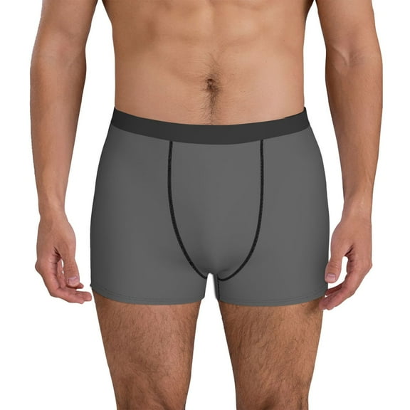 Mens Underwear Boxer Briefs - dark-gray Comfort Breathable men's boxer briefs with Flex Waistband