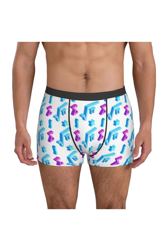 Mens Underwear Boxer Briefs - funny Math Symbol Print Comfort Breathable men's boxer briefs with Flex Waistband