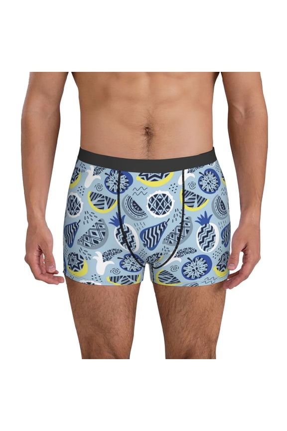 Mens Underwear Boxer Briefs - funny fruits Comfort Breathable men's boxer briefs with Flex Waistband