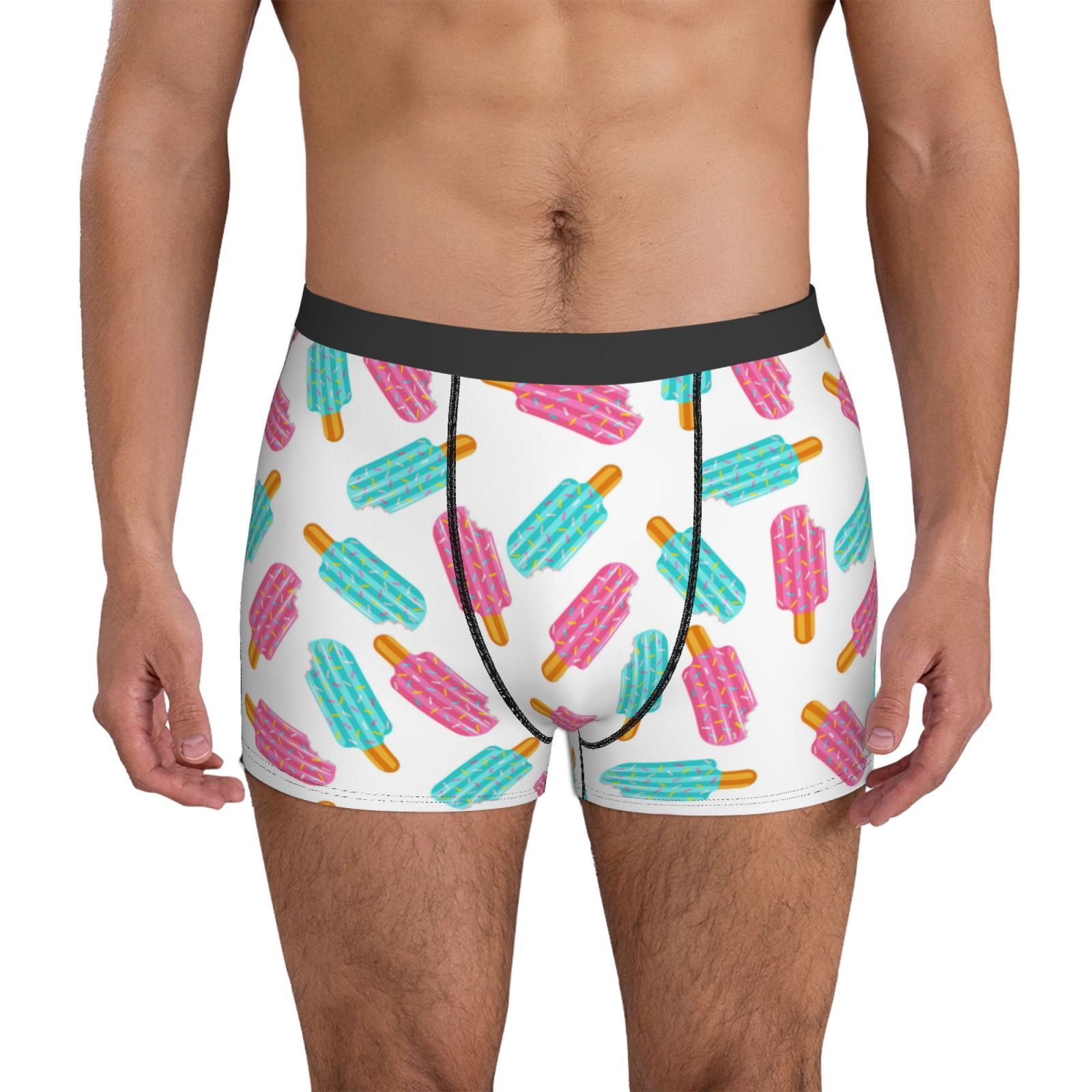 Mens Underwear Boxer Briefs - ice Popsicle print Comfort Breathable men ...