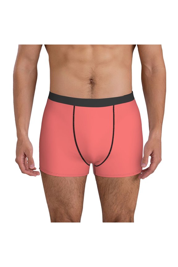 Mens Underwear Boxer Briefs - light-red Comfort Breathable men's boxer briefs with Flex Waistband