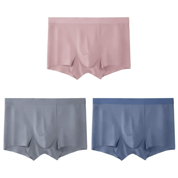 Mens Underwear Boxers Male Breathable Leisure Fashion Casual Comfort Underwear Comfort Mens Cotton Boxers Pink L