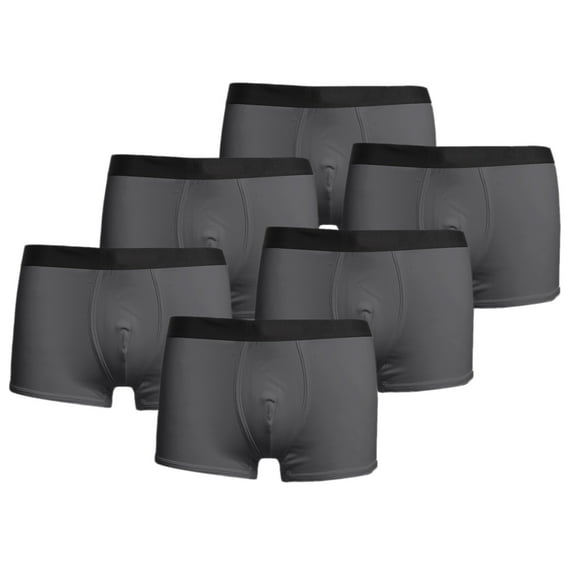 Mens Underwear Boxers Mid Rise Underwear Combination Milk Silk Breathable Boxer Shorts Swimming Trunks Boxers Briefs Men Dark Gray L