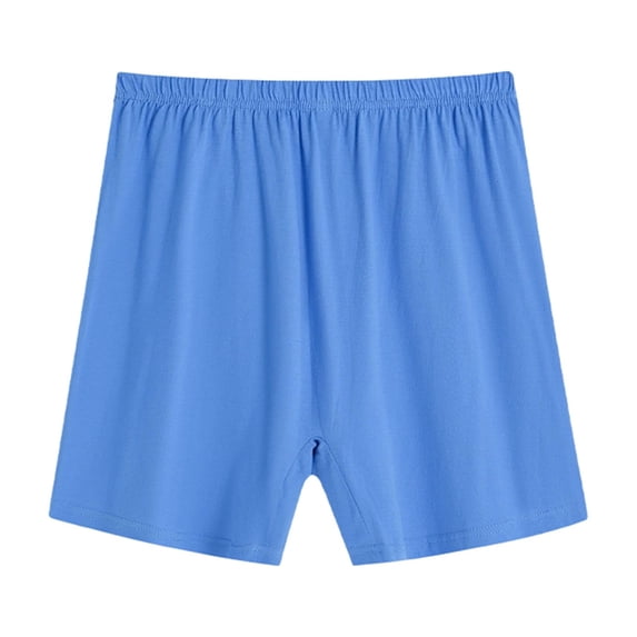 Mens Underwear Breathable Boxer Short Loose Lounge Shorts Blue 6XL