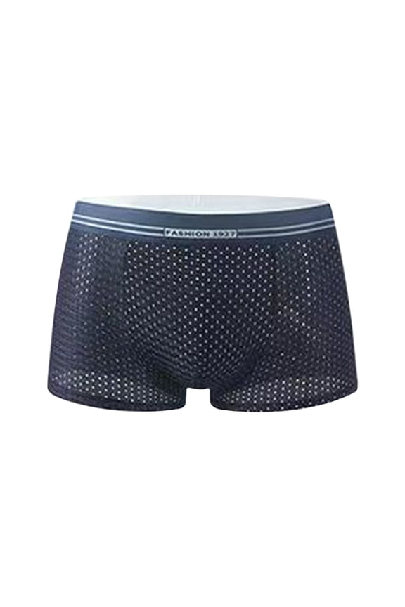 Mens Underwear,Breathable Men's Mesh Underwear Ice Silk Soft Fabric Thin Comfortable Trunks Lightweight Daily Wear,Men's Underwear,B,3XL