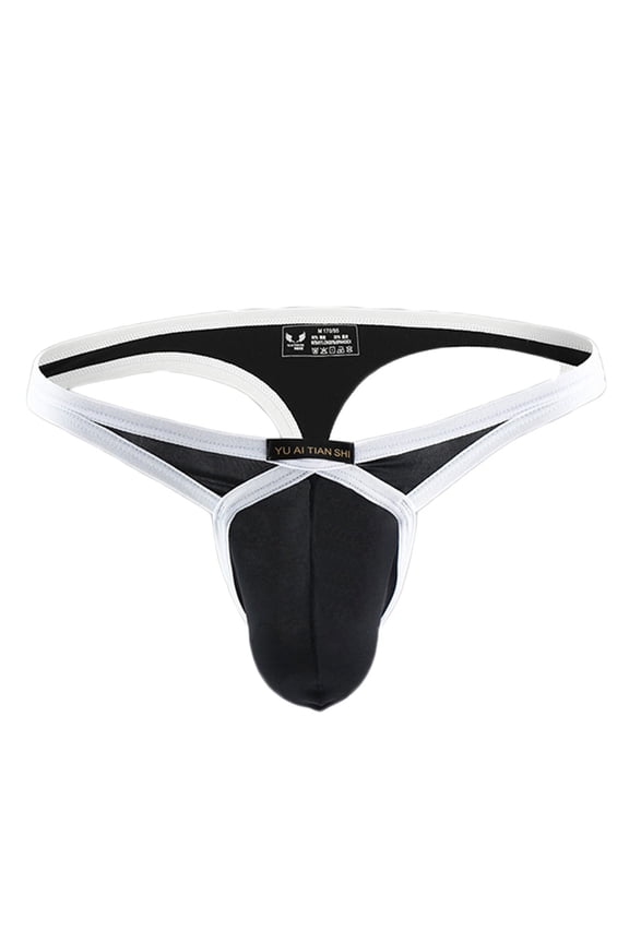 Mens Underwear,Breathable Mens Nylon Underwear Low Waist Comfortable Solid Color Design Soft Lightweight Stretchy Supportive Everyday Wear,Men's Underwear,Black,L