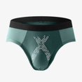thumbnail image 1 of Mens Underwear Breathable Mid Waisted Casual Color-Block Stretchy Slim-Fit No Show Comfort Support Lifting Athletic Workout Briefs, 1 of 3