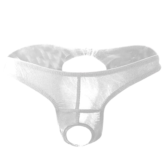 Mens Underwear Breathable Spring Summer Ice Silk Open Transparent Stretchy Male Boxer Briefs