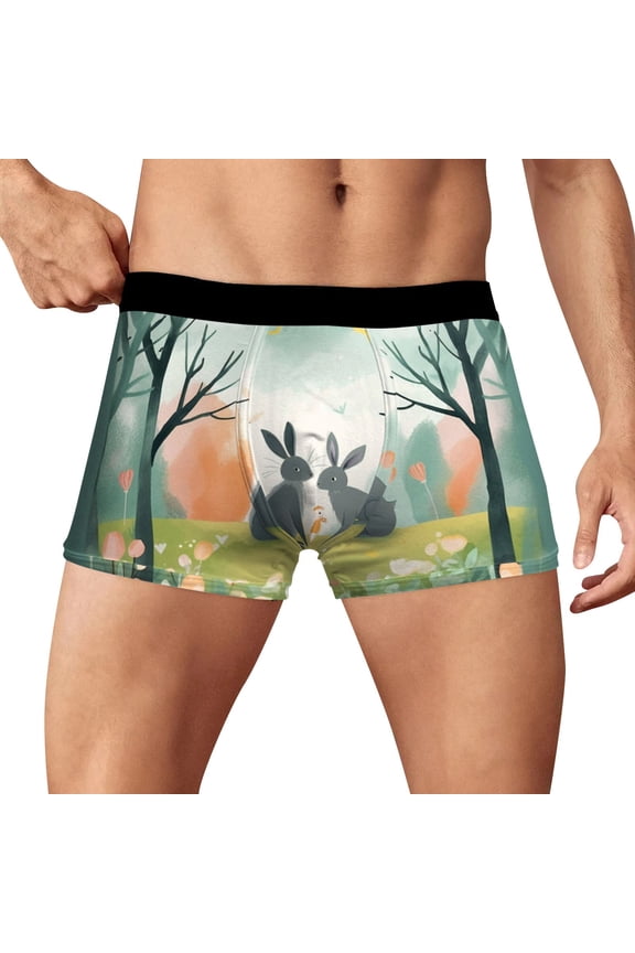 Mens Underwear Breathable Trend Novel Digital 3D Printed Underwear