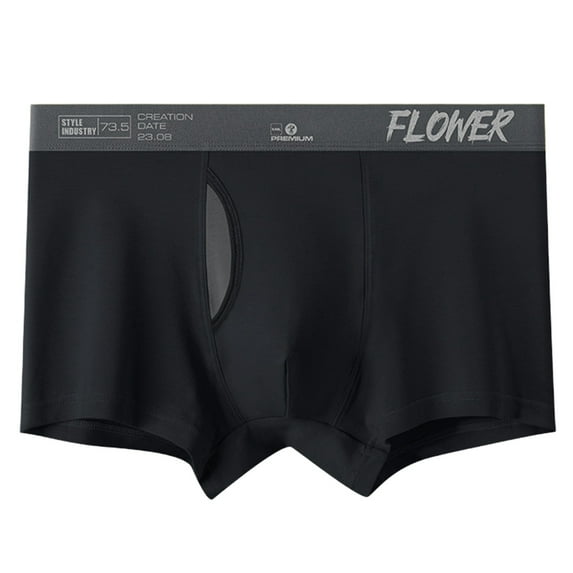 Mens Underwear Briefs Letter Underwear Mid Rise Briefs Color Block Breathable Wicking Boxers Men Black XL