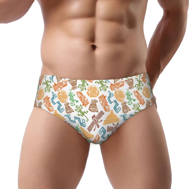 Mens Underwear Briefs - Simple drawing Soft Comfort Men's Underwear, Breathable Stretch Classic Fit Mens Bikini Underwear