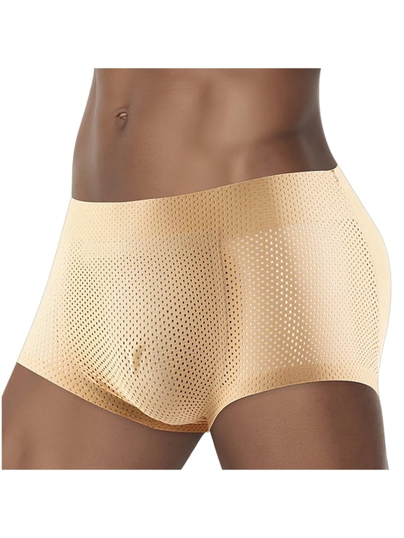 Mens Underwear Buttock Lifting Panties Plus Buttock Pad Fake Butt Buttock Breathable Boxer Briefs Summer