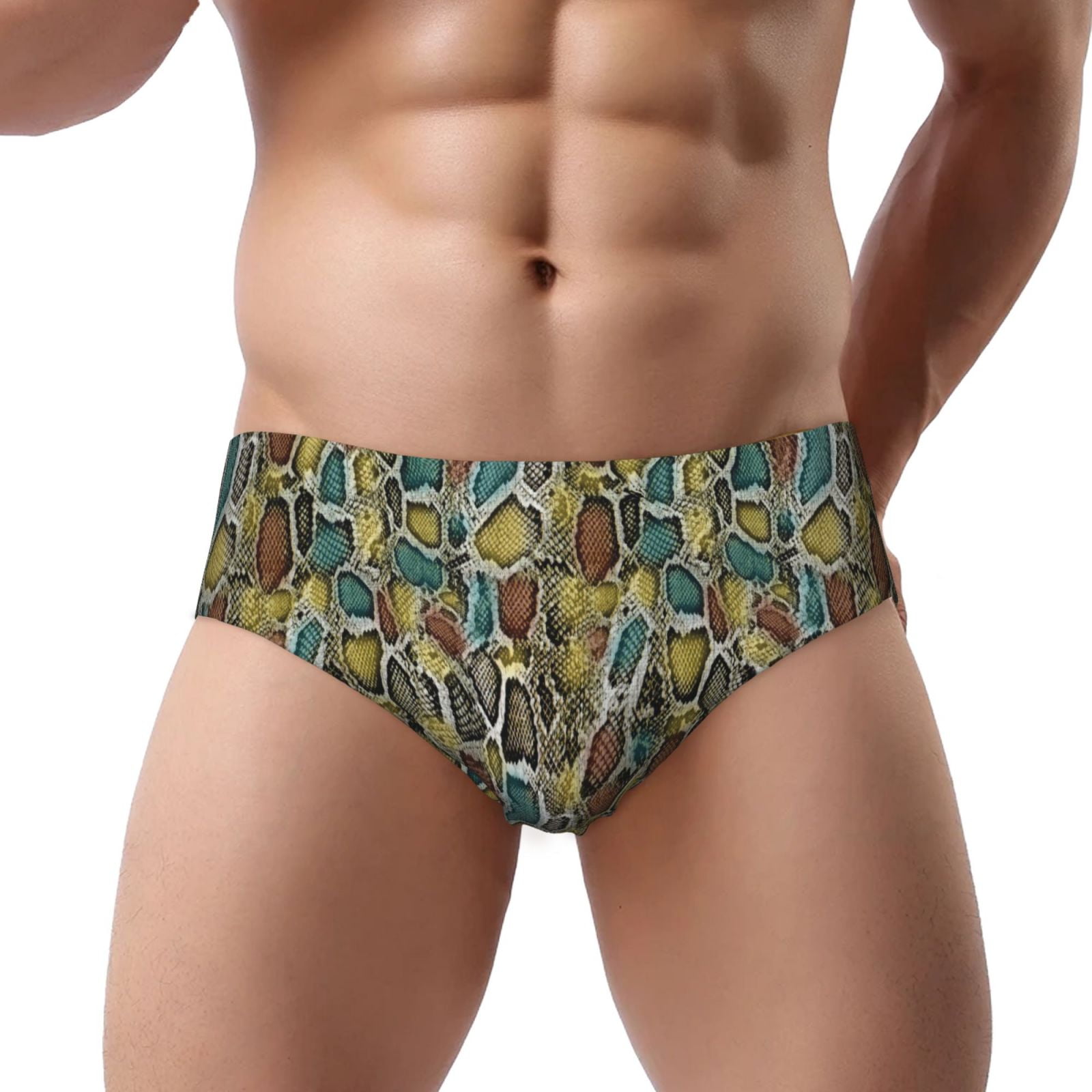 Mens Underwear - Camouflage snake Print Breathable Comfy Men's ...