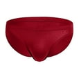 thumbnail image 1 of Mens Underwear Casual Solid Color Lightweight Mid Waisted High-Cut Breathable Briefs, 1 of 2