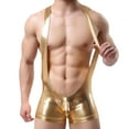 thumbnail image 1 of Mens Underwear Casual Solid Patent Leather Body Sculpting Hip Lift Low Waist Boxer Underwear, 1 of 8