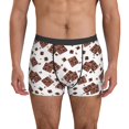 thumbnail image 1 of Mens Underwear, Chocolate Print No.J98 Sexy Mens Underwear Boxer Briefs, Breathable Boxer Briefs for Men, 1 of 5