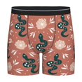 thumbnail image 1 of Mens Underwear, Classic Cartoon Snake Flower Mens Underwear Boxer Briefs, Soft Breathable Underwear Long Leg For Men, 1 of 8
