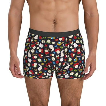 Mens Underwear - Classic Rabbit Rose Breathable Stretch Boxers for Men Athletic Mens Boxer Briefs