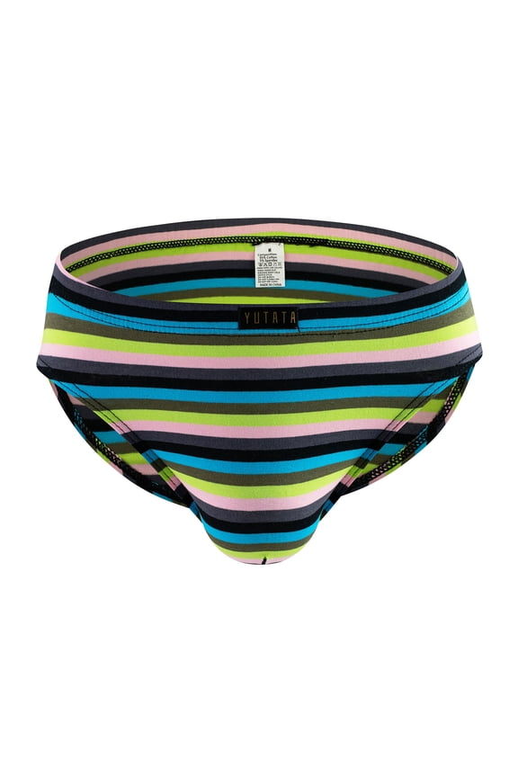 Mens Underwear Clearance Color Stripe Fashion Breathable Men's Briefs Men's Underwear Personalized