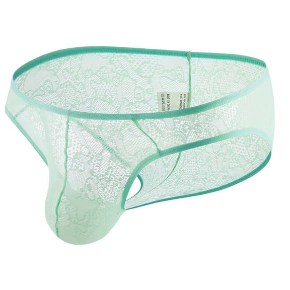 Mens Underwear Men Casual Fashion Solid Sexy Cutout Open File Ice Silk Briefs