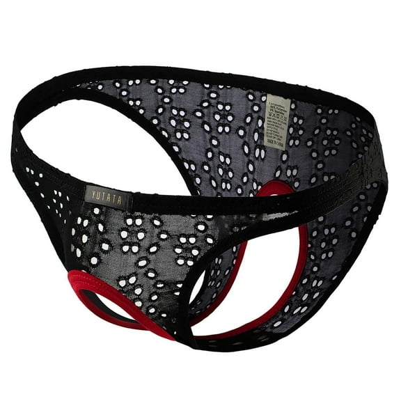 Mens Underwear Men Casual Fashion Solid Sexy Cutout Open File Ice Silk Briefs