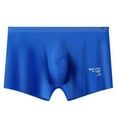thumbnail image 1 of Mens Underwear Men's Solid Color Ice Silk Seamless One Piece Boxer Briefs, 1 of 3