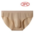 thumbnail image 1 of Mens Underwear Men's Solid Color Ice Silk Seamless One Piece Briefs, 1 of 5
