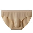 thumbnail image 1 of Mens Underwear Men's Solid Color Ice Silk Seamless One Piece Briefs, 1 of 3