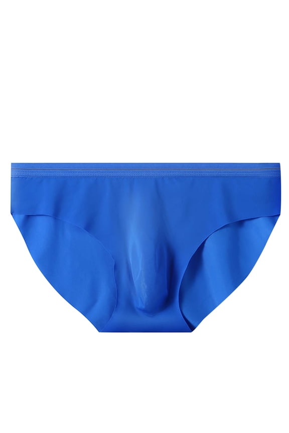Mens Underwear Men's Solid Color Ice Silk Seamless One Piece Briefs