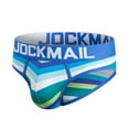 thumbnail image 1 of Mens Underwear Clearance Men's Striped Briefs Rainbow Cotton Breathable Low Waist Men's Shorts, 1 of 3
