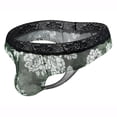 thumbnail image 1 of Mens Underwear Clearance Men's Underwear Thong Pants Printed Transparent Lace Breathable Underpants, 1 of 6