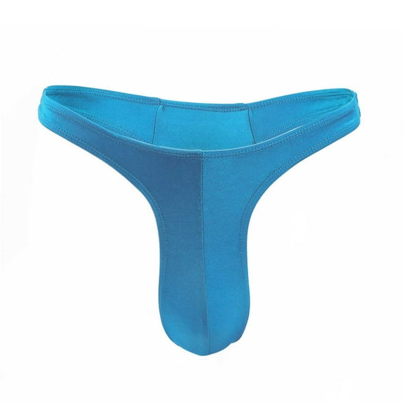 Mens Underwear Thongs Seamless Low-waisted Adult Revealing Buttocks Narrow-brimmed T Pants