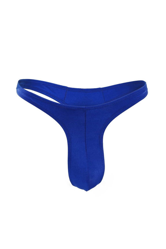 Mens Underwear Thongs Seamless Low-waisted Adult Revealing Buttocks Narrow-brimmed T Pants