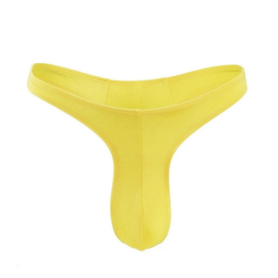 Mens Underwear Thongs Seamless Low-waisted Adult Revealing Buttocks Narrow-brimmed T Pants