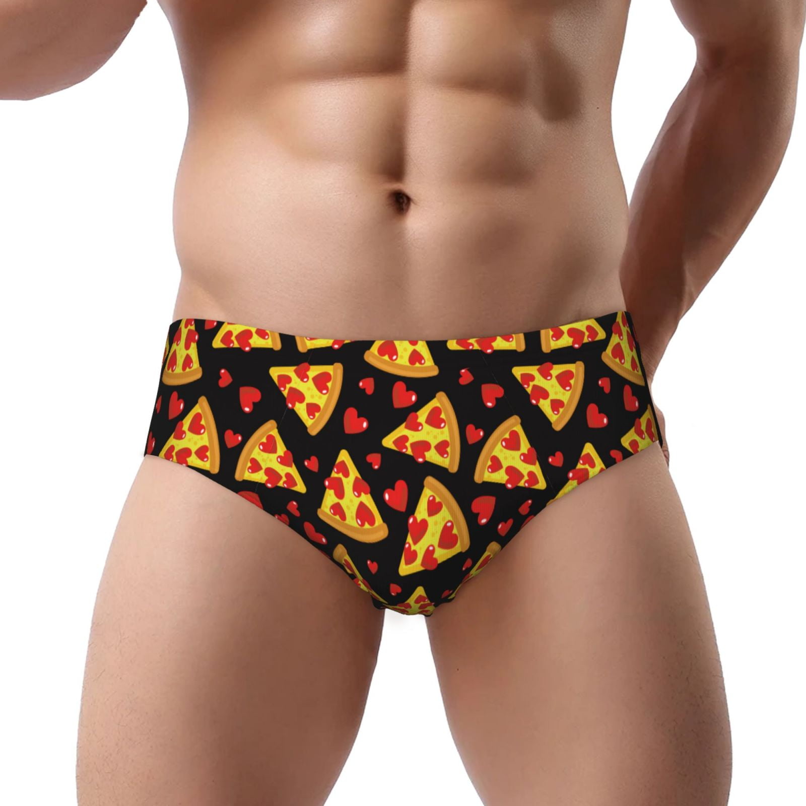 Mens Underwear - Cute Love Pizza Soft Stretch Men's