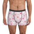 thumbnail image 1 of Mens Underwear - Cute Rabbit Love Sugar Pink Breathable Stretch Boxers for Men Athletic Mens Boxer Briefs, 1 of 7