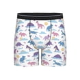 thumbnail image 1 of Mens Underwear, Dinosaur Print N Mens Underwear Boxer Briefs, Soft Breathable Underwear Long Leg For Men, 1 of 8